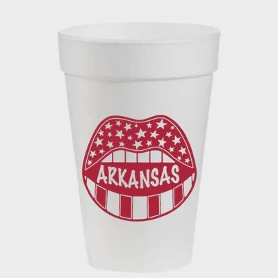 Styrofoam Cups, Style: Arkansas Game Day