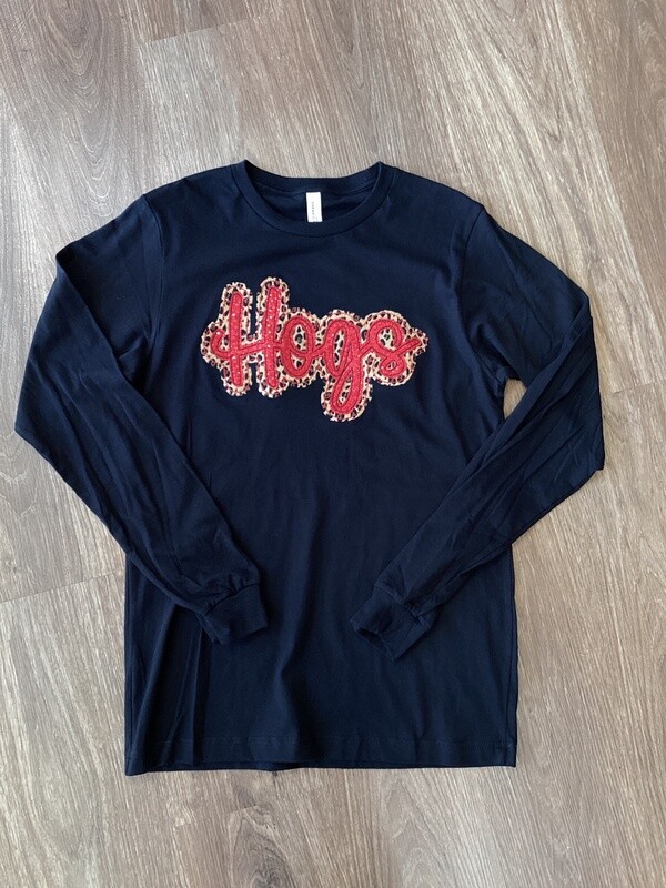 Hogs Embroidery LS Shirt
