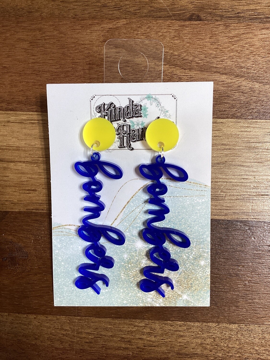 Bomber Earrings, Style: Gold Stud