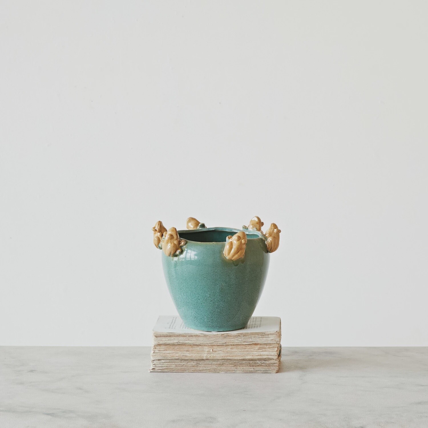 Frog Planter Blue/Green