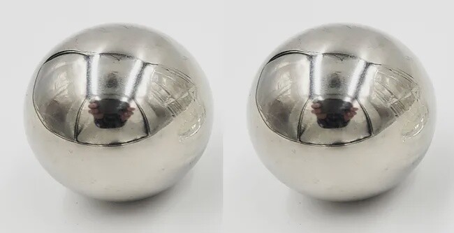 Whiskey Ball Stainless Pair