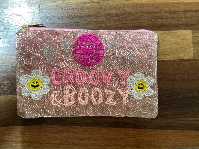 Beaded Cosmetic Pouch