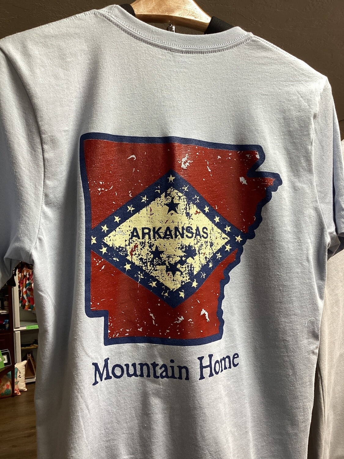 MH Arkansas Flag-Light Blue T-Shirt, Size: Small