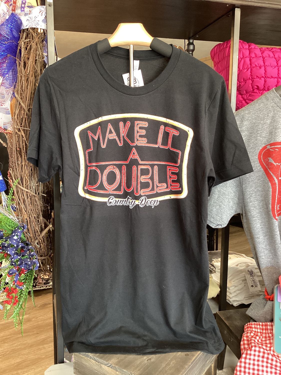 Make it a Double, Color: Black, Size: Medium