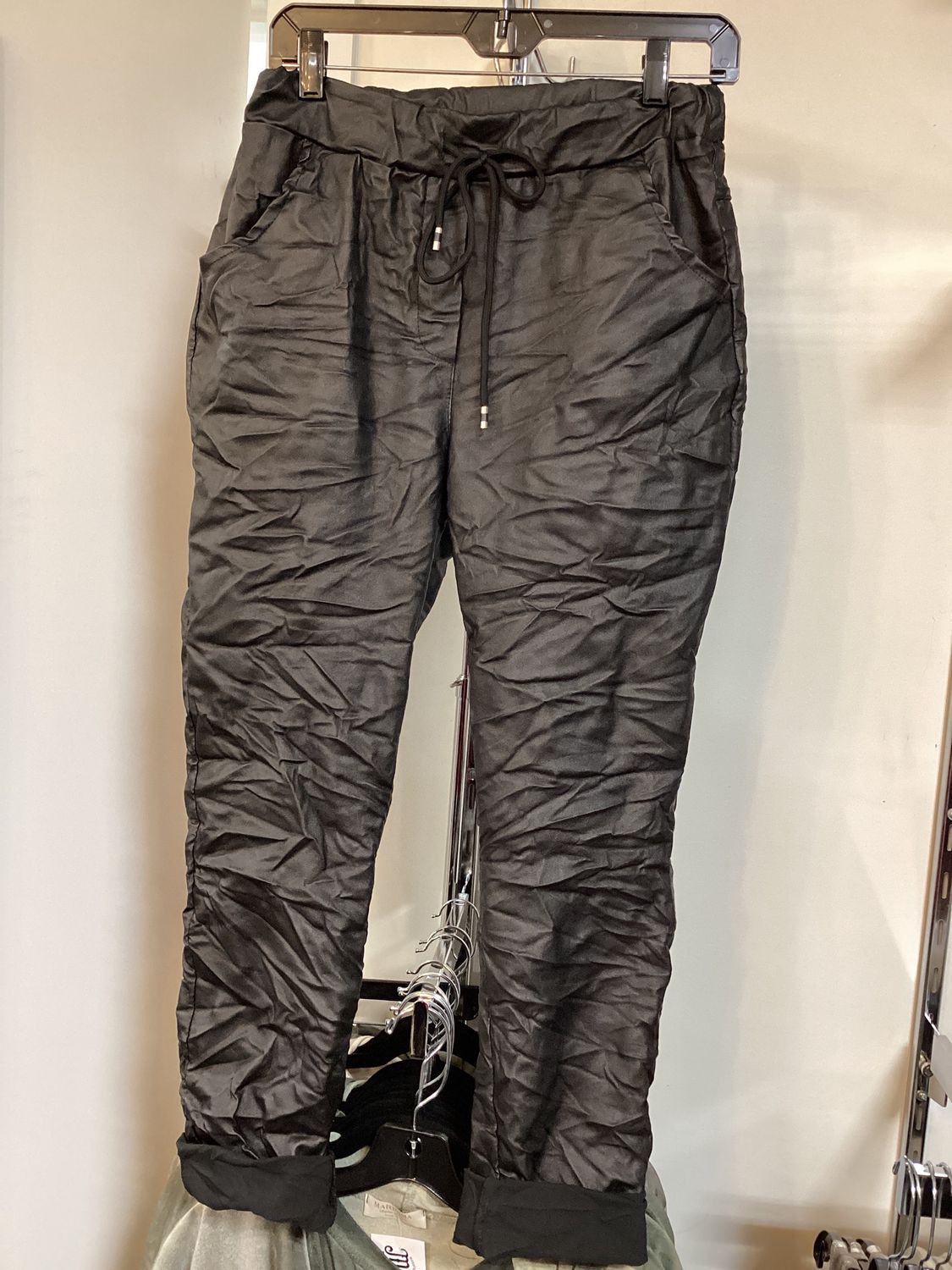 Pleather Pant, Color: Black, Size: One Size