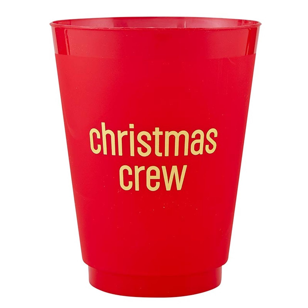 Gold Foil Frosted Cups, Style: Christmas Crew