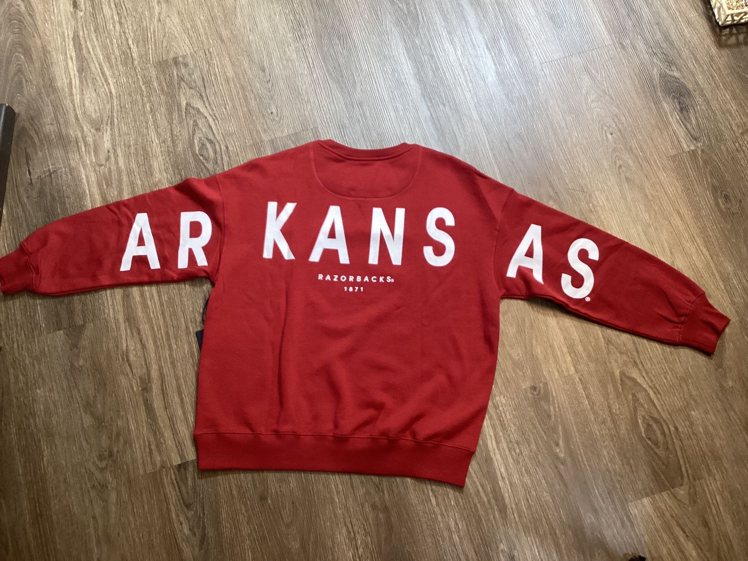 UARK Sweatshirt Back letters, Size: S/M