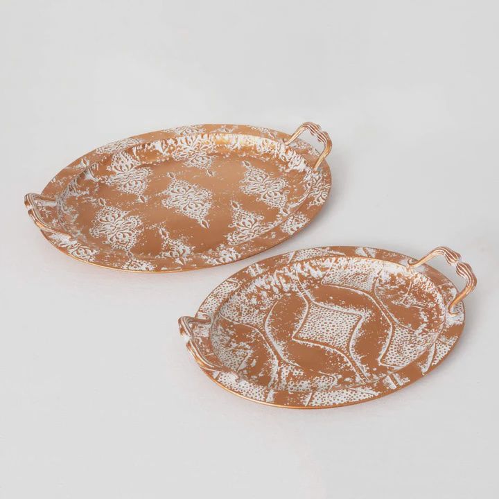 Embossed Trays/2 Copper/White