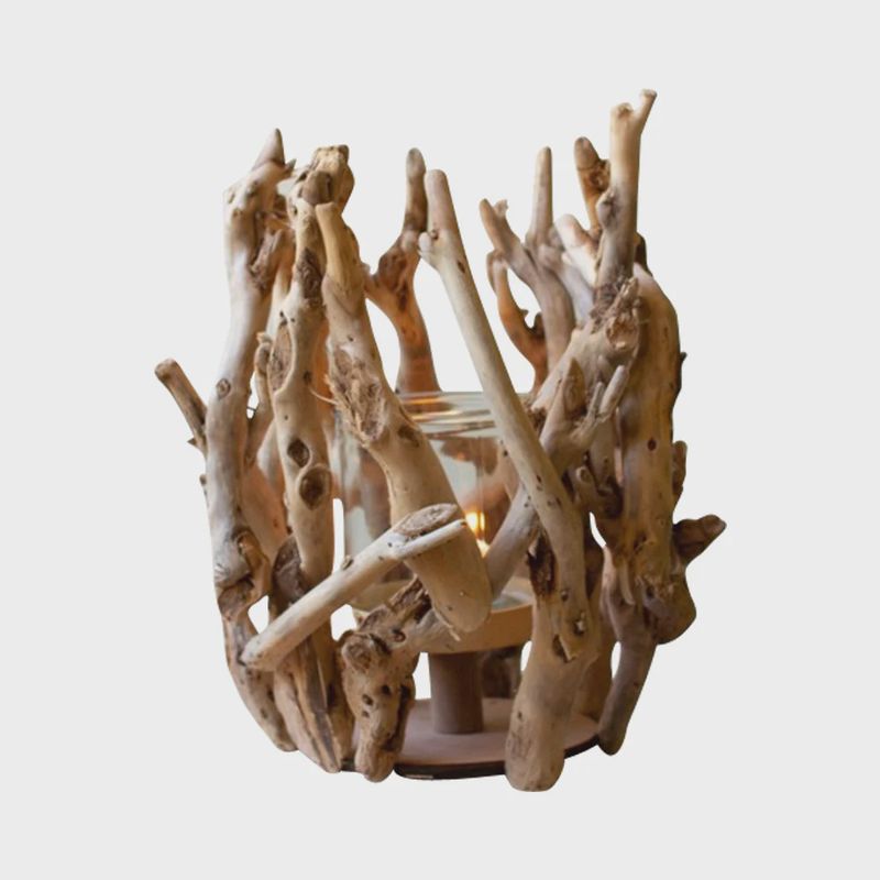 Driftwood w/ Willow Root Candle Holder
