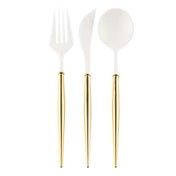 White/Gold Cutlery 36 piece