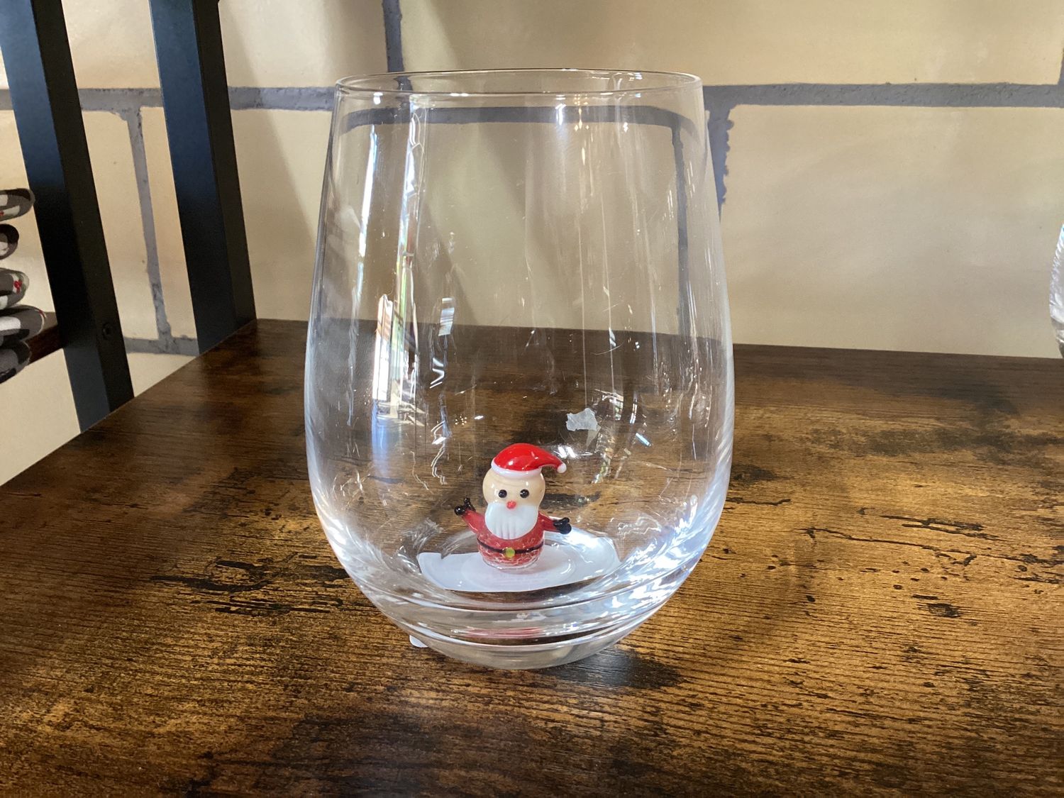 Holiday Wine Glasses, Style: Santa