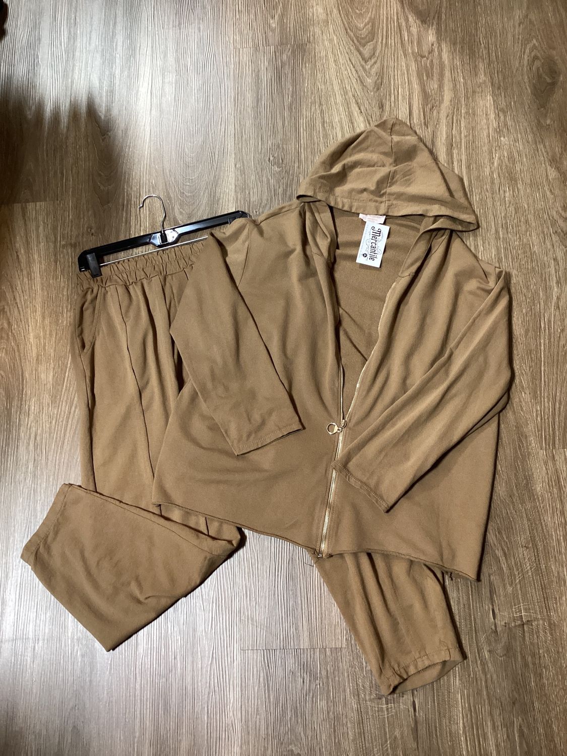 Cotton Jacket Set, Color: Camel