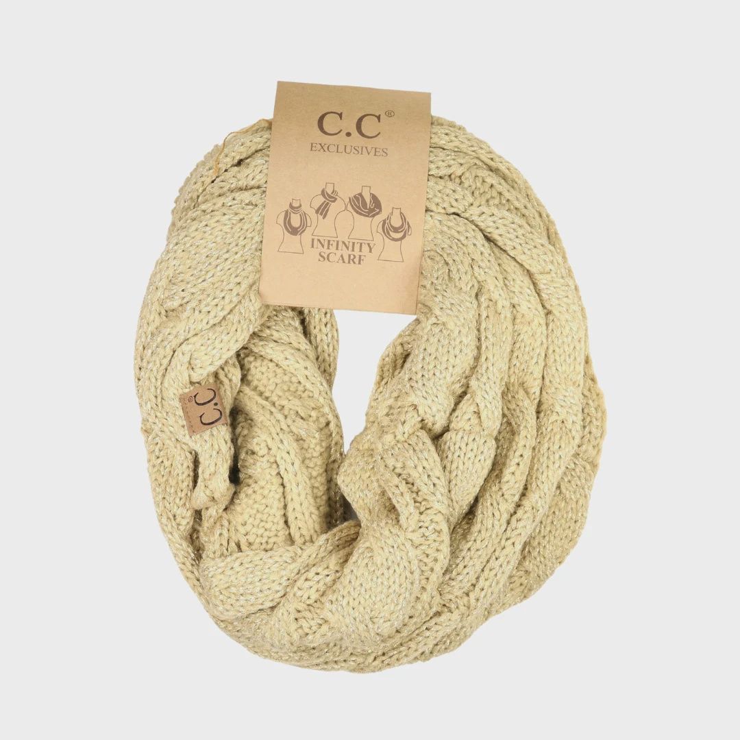Infinity Scarf, Color: Metallic Gold