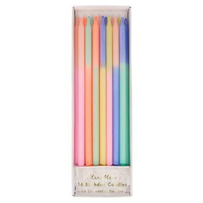 Candles Multi Colour Block 16 Pack