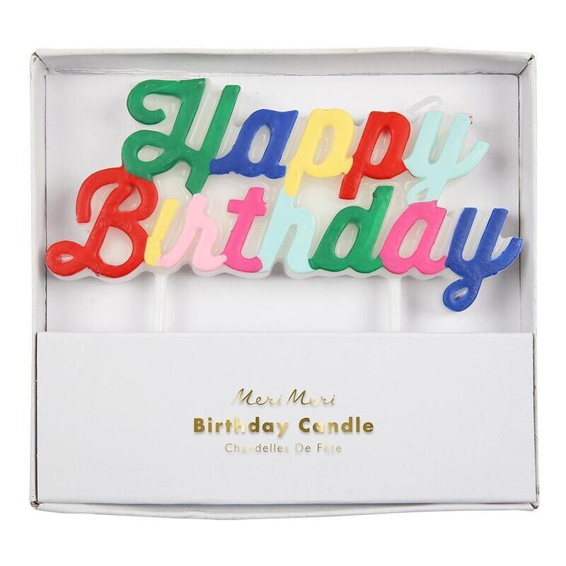 Candle Multi Colour Happy Birthday