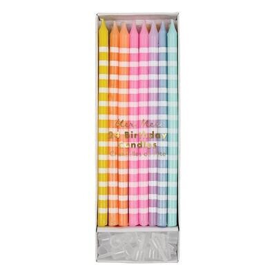 Candles Multi Colour Pastel 24 Pack