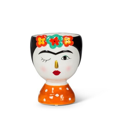 Vase Lady With Flowers Small