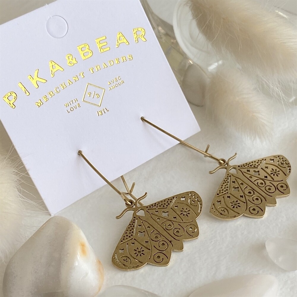 “I Love Lamps” Brass Moth Drop