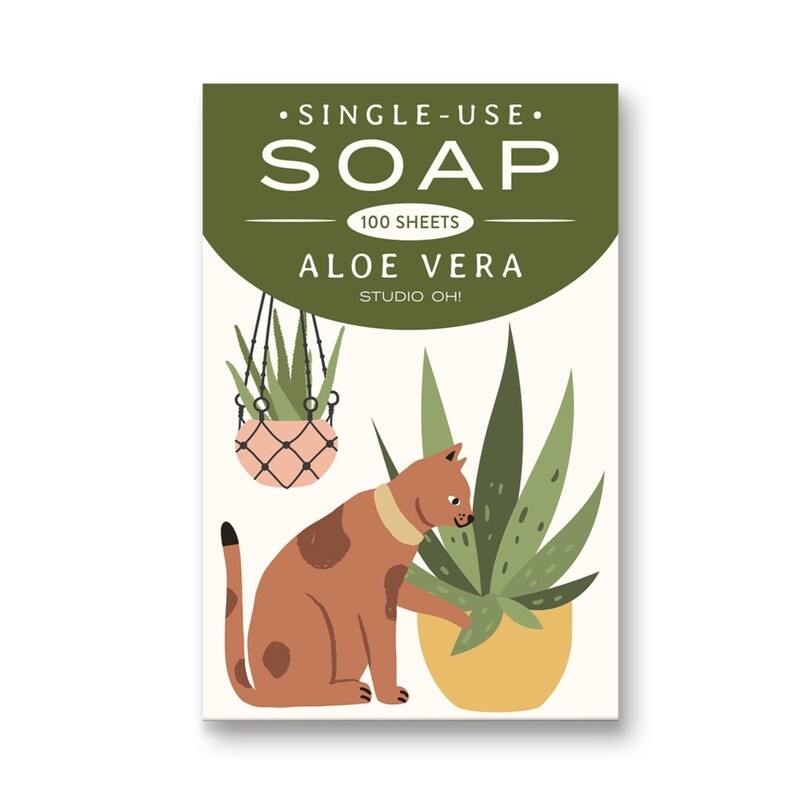 Single Use Soap Sheets Plant Addict Aloe Vera
