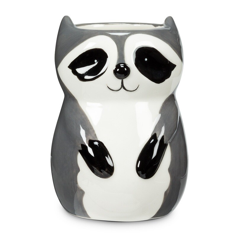 Planter Sitting Raccoon Small