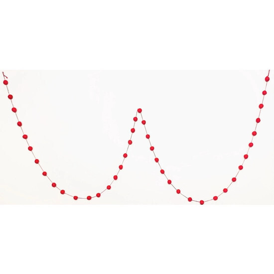 Pom Pom Garland Red Small