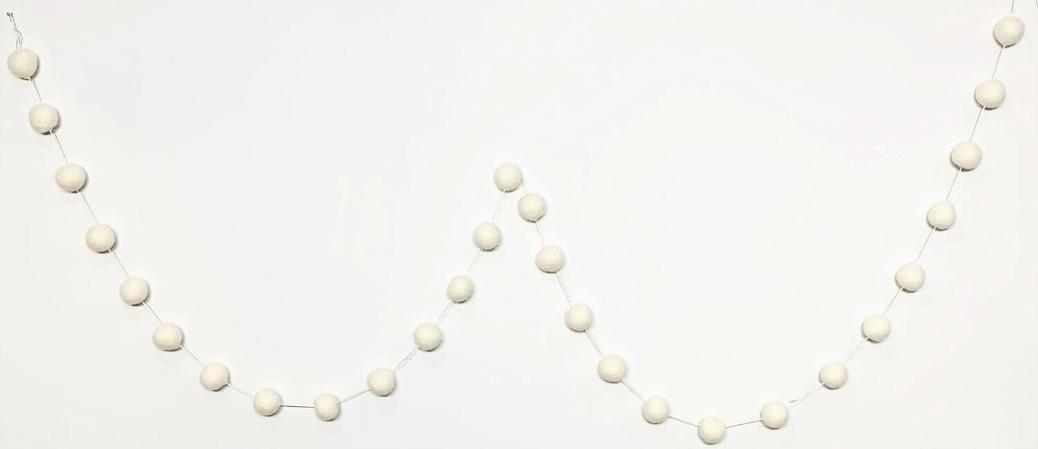 Pom Pom Garland Cream Small