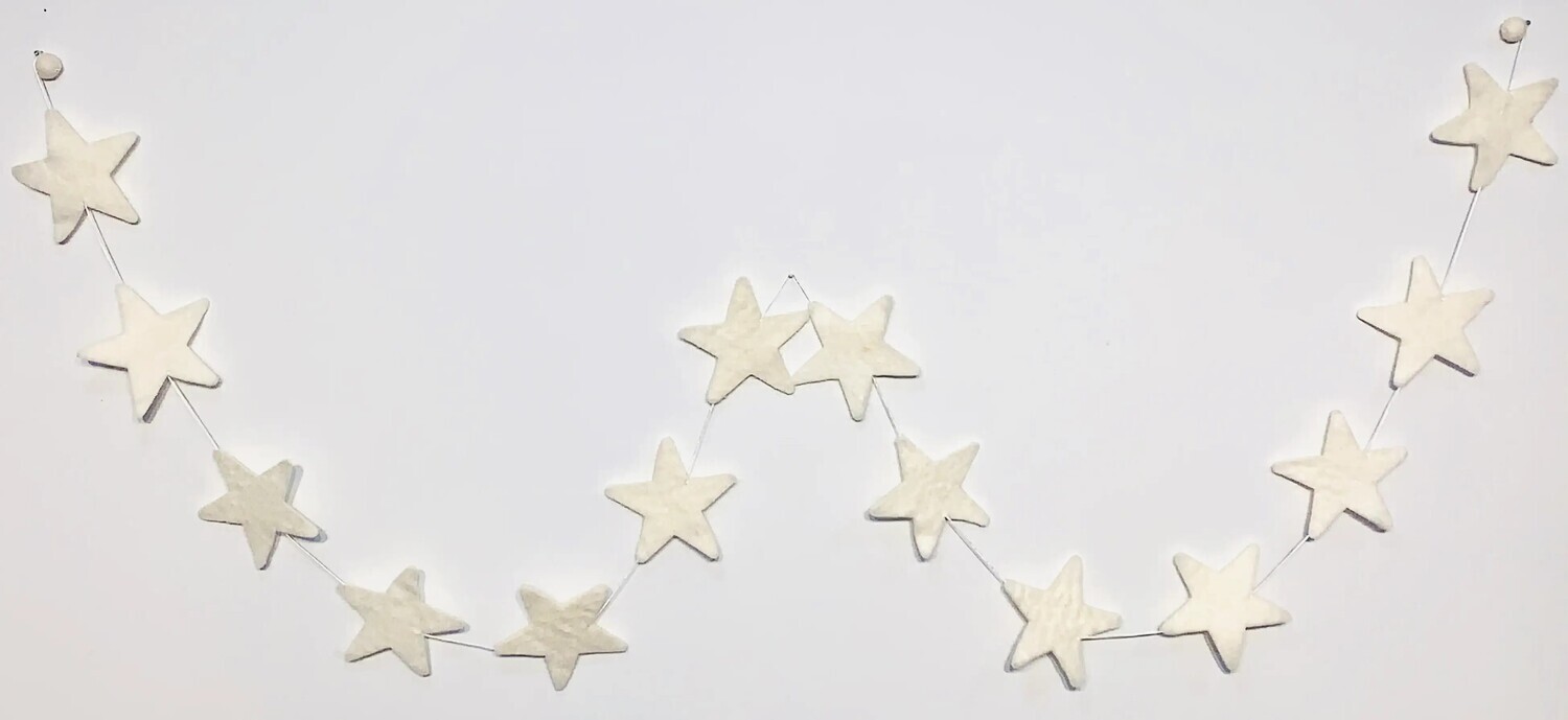 Felt Garland Cream Star