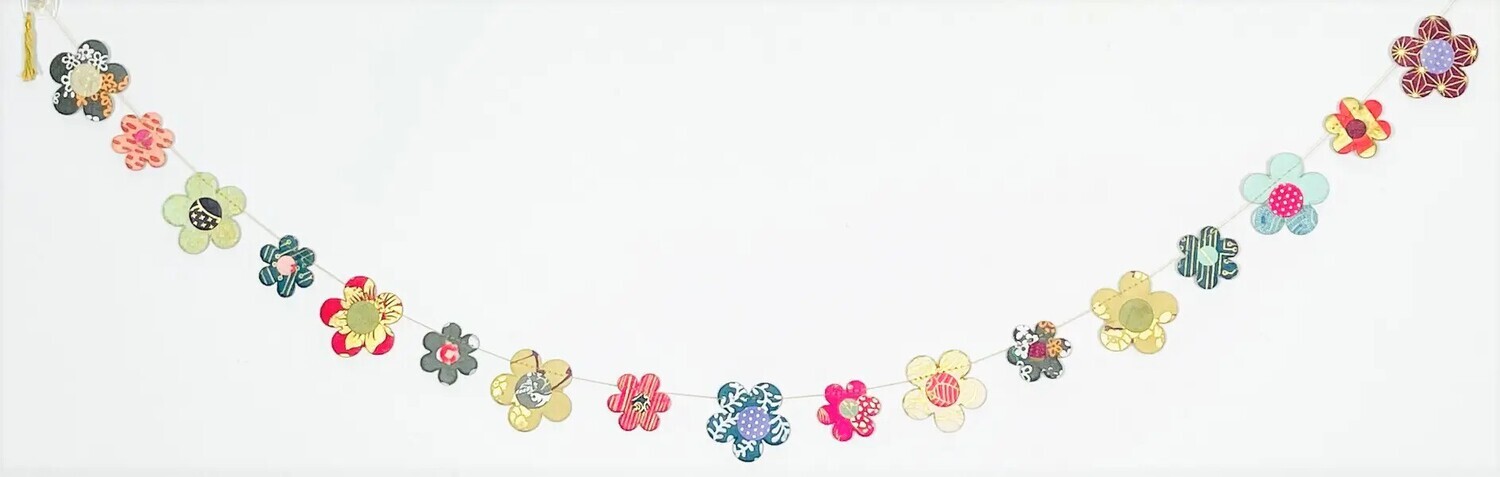 Paper Garland Multicolour Flowers