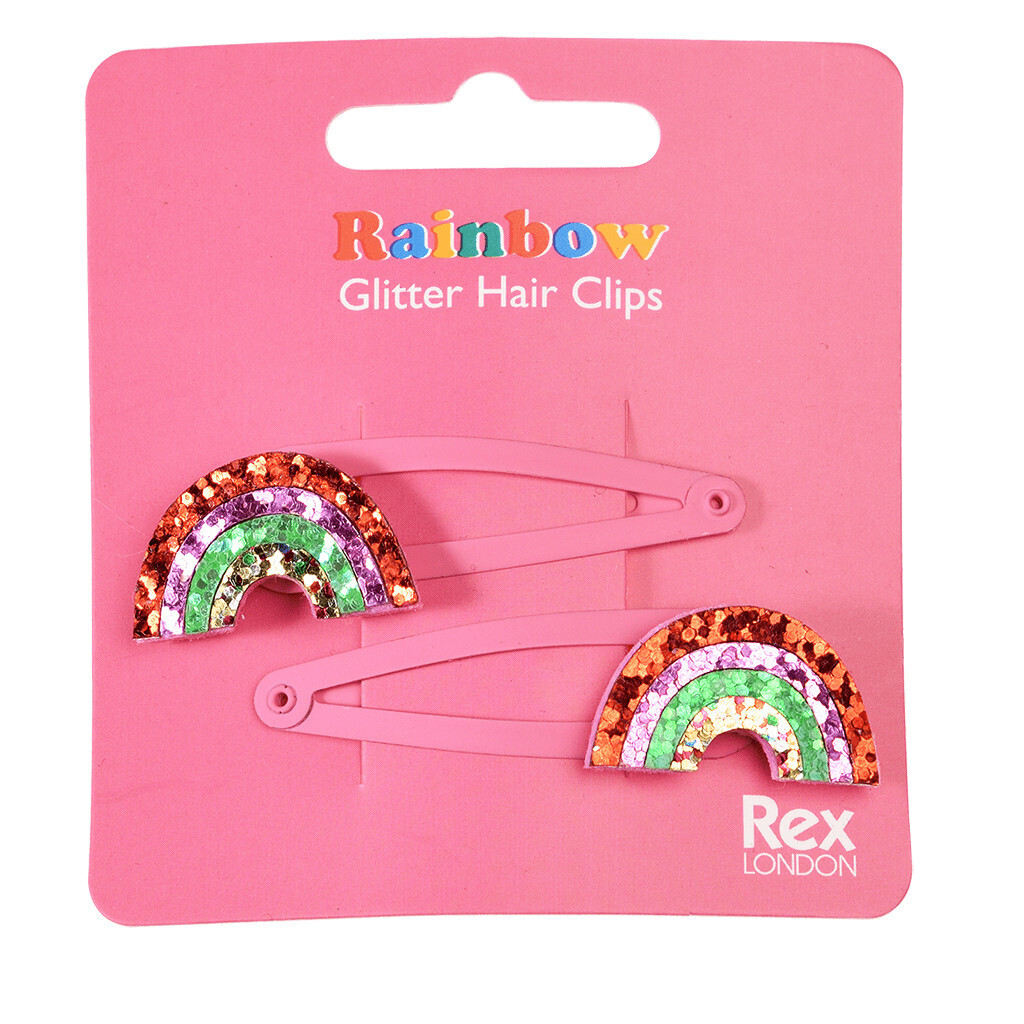 Glitter Hair Clip Rainbow