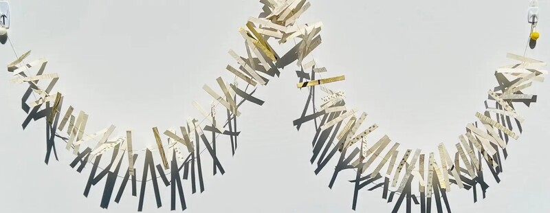 Paper Garland Metallic Stripes