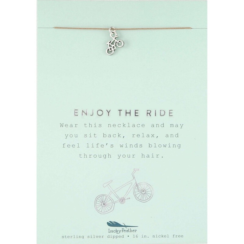 New Moon Silver Charm Necklace Enjoy The Ride