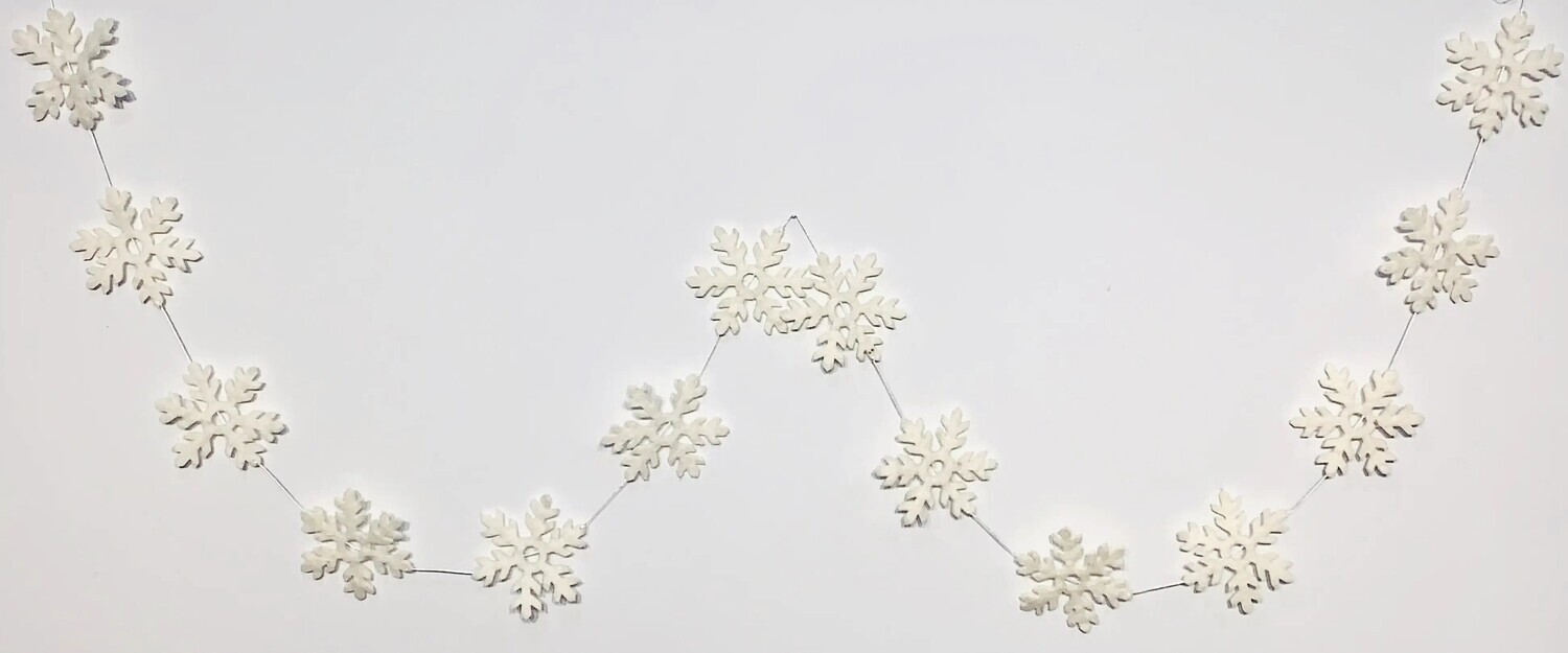 Felt Garland Snowflake