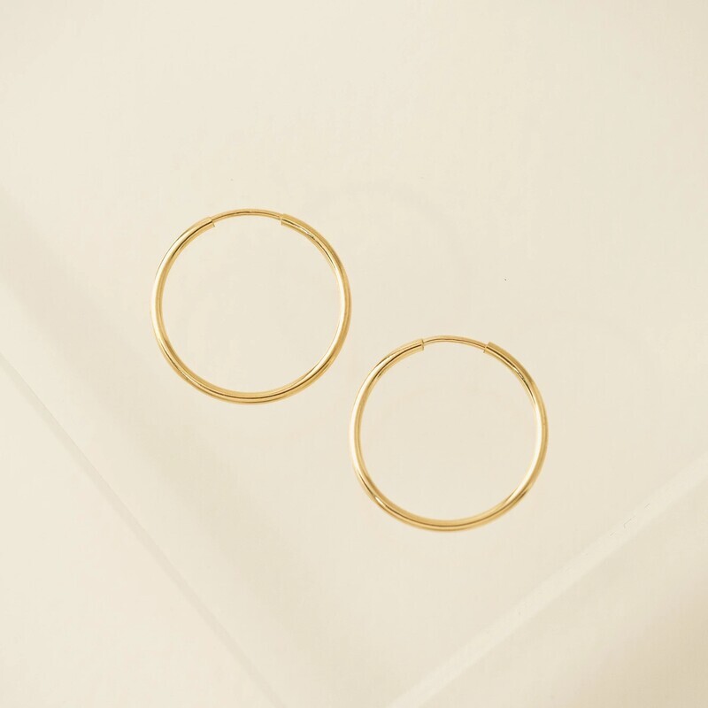 Infinity Hoop Earrings 20mm Gold-Filled