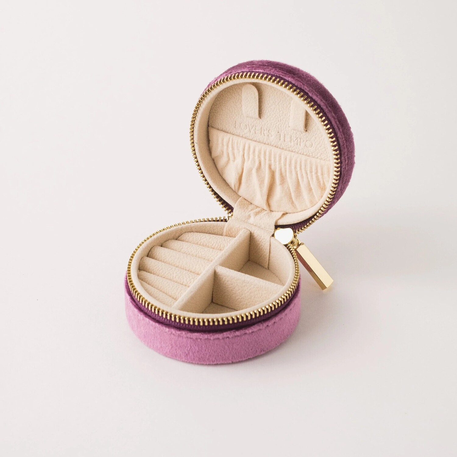 Circle Bon Voyage Jewelry Travel Case Plum
