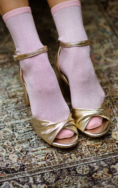 Glitter Socks Rose