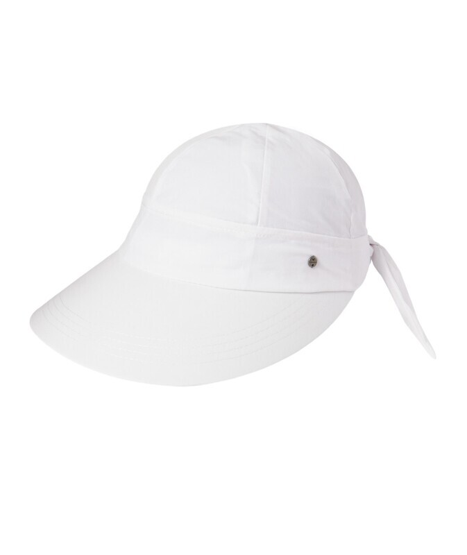 Bow Cap Poppy White