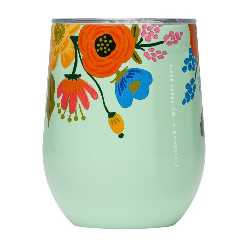 Stemless 12oz Rifle Paper Co. Lively Floral Mint