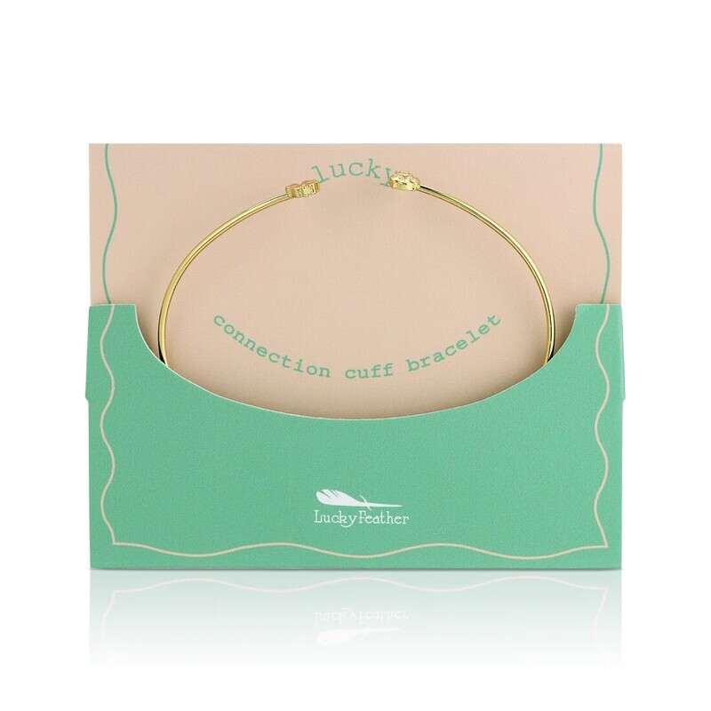 Connection Cuff Bracelet Lucky Clover &amp; Ladybug