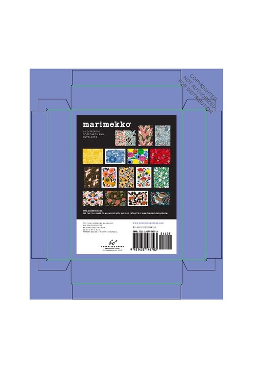 Notecards Set of 16 Marimekko Kukka