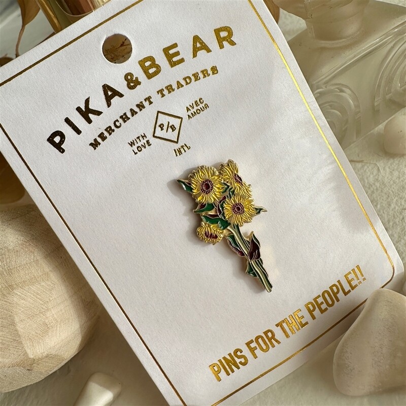 Enamel Pin "Vincent" Sunflower Bunch