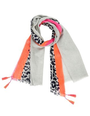 Cotton Fashion Scarf Neon Leopard