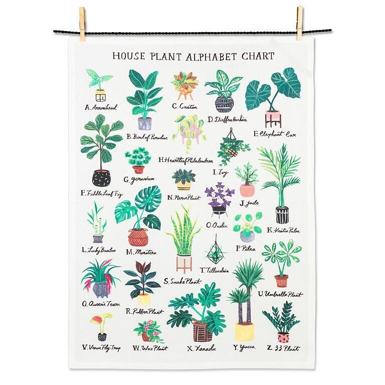 Tea Towel Lily Kao Plant Alphabet
