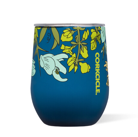 Stemless 12oz Wildflower Blue