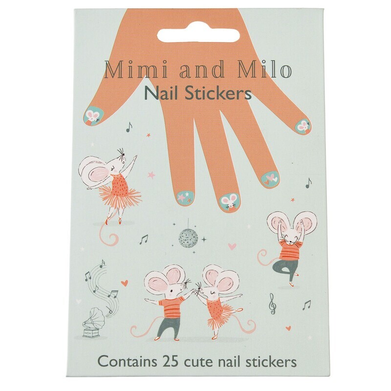 Nail Stickers Pack of 25 Mimi and Milo