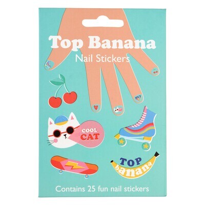 Nail Stickers Pack of 25 Top Banana