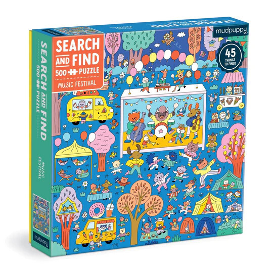 500 Piece Search &amp; Find Family Puzzle Music Festival