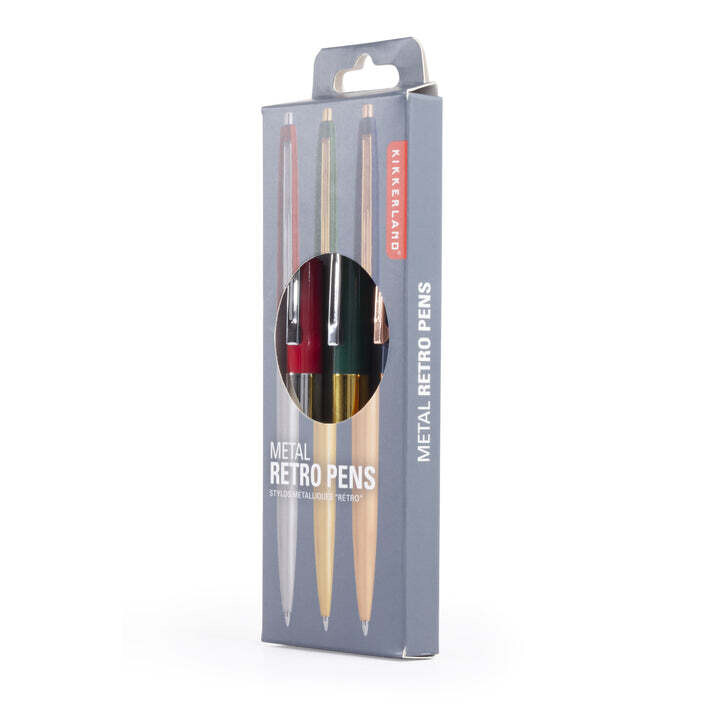 Metal Retro Pens Set of 3