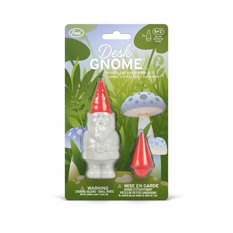 Desk Gnome Sharpener &amp; Eraser Set