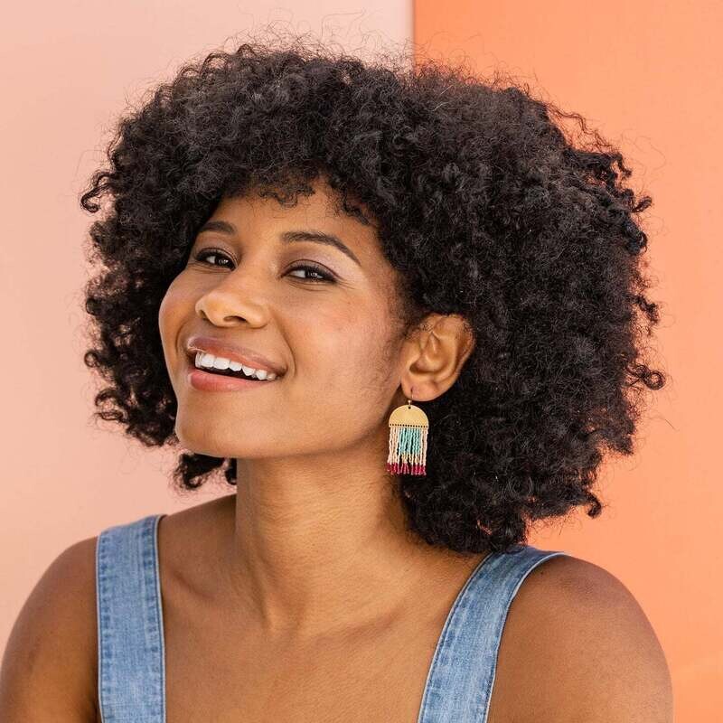 Birdie Abstract Earrings Light Pink