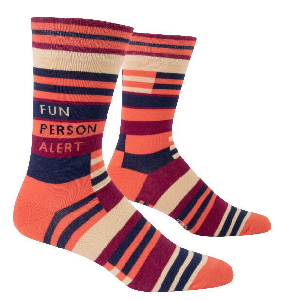 Men&#39;s Crew Socks Fun Person Alert